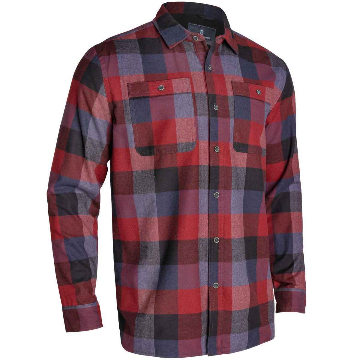 Free Country Men's Adirondack Flannel Shirt Jacket - Red Plaid - XXL - Red Plaid XXL Free Country Men's Adirondack Flannel Shirt Jacket - Red Plaid - XXL - Red Plaid XXL