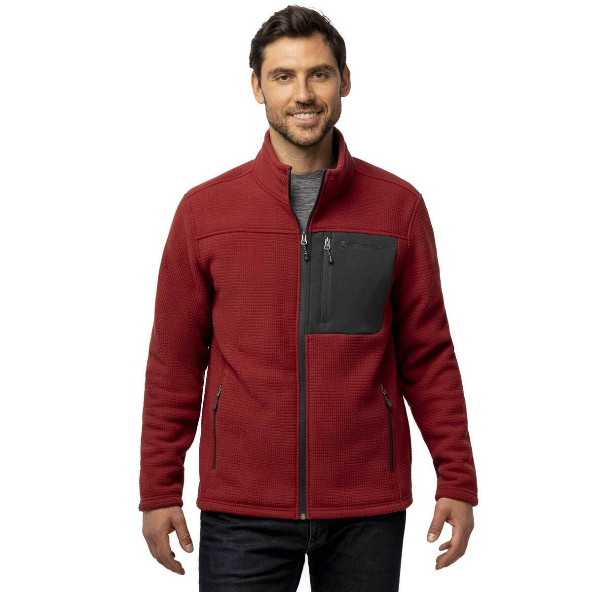 Free Country Men's Dire Wolf II Grid Fleece Jacket - Redrock - L ...