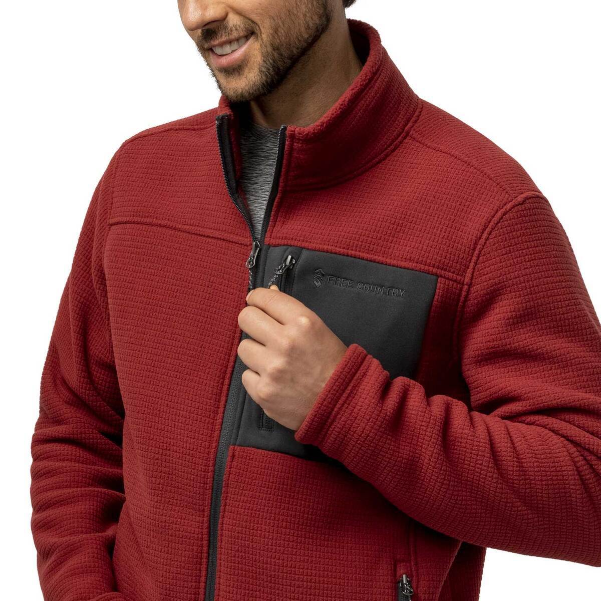 Free Country Men's Dire Wolf II Grid Fleece Jacket Free Country Men's Dire Wolf II Grid Fleece Jacket