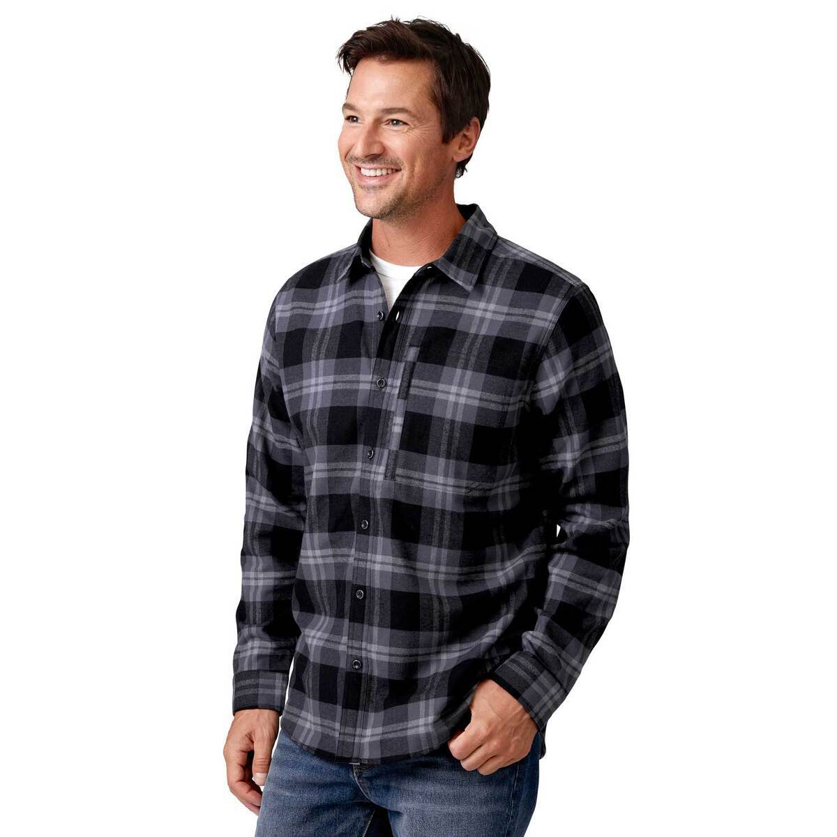 Free Country Men's Easywear Flannel Long Sleeve Casual Shirt Free Country Men's Easywear Flannel Long Sleeve Casual Shirt