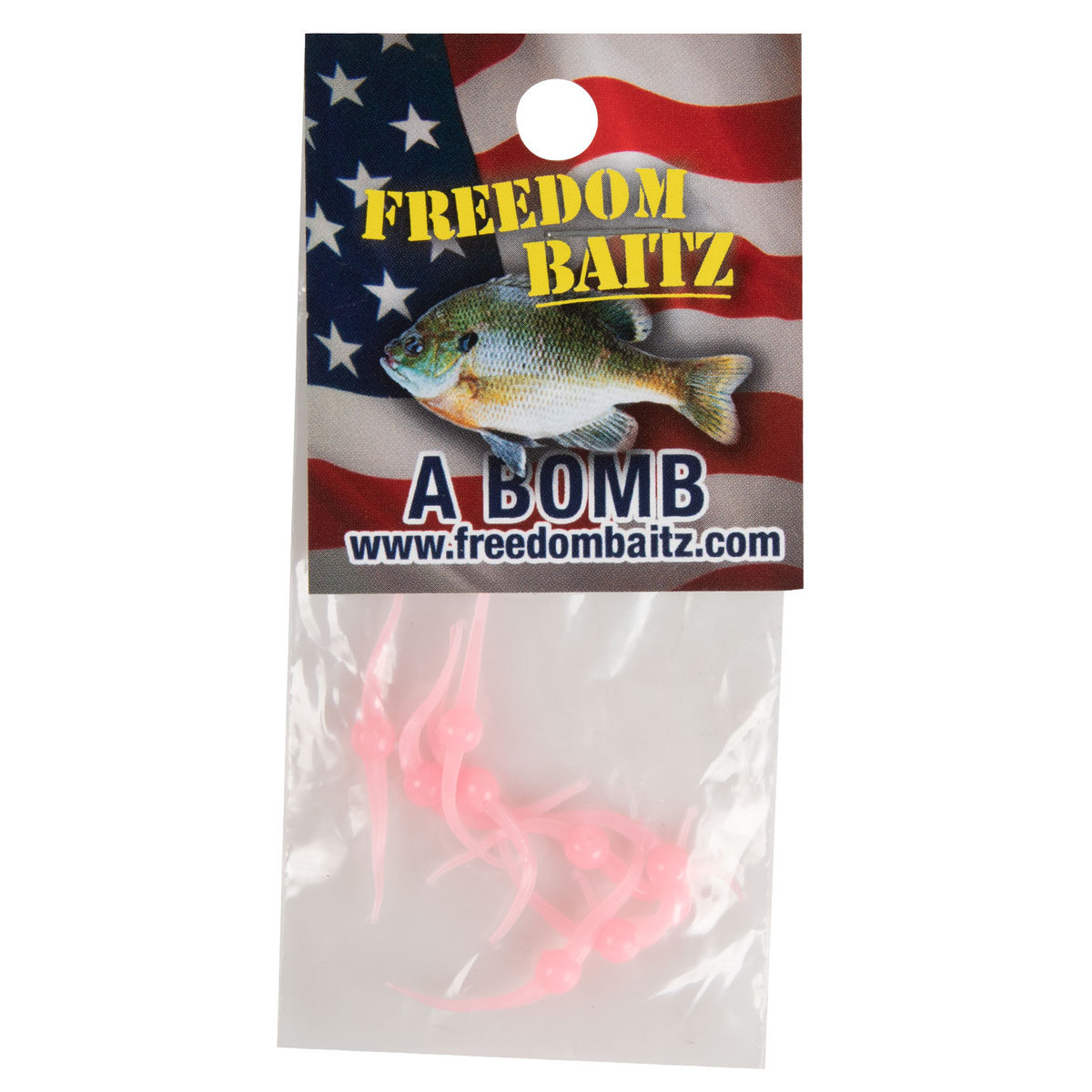 Freedom Baitz A-Bomb Ice Fishing Grub - Bubble Gum, 1-1/2in - Bubble Gum Freedom Baitz A-Bomb Ice Fishing Grub - Bubble Gum, 1-1/2in - Bubble Gum