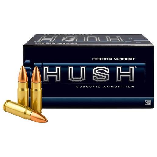 Freedom Munitions HUSH Subsonic 300 AAC Blackout 220gr HPBT Rifle Ammo Ammo - 50 Rounds 50 Rounds Ammo