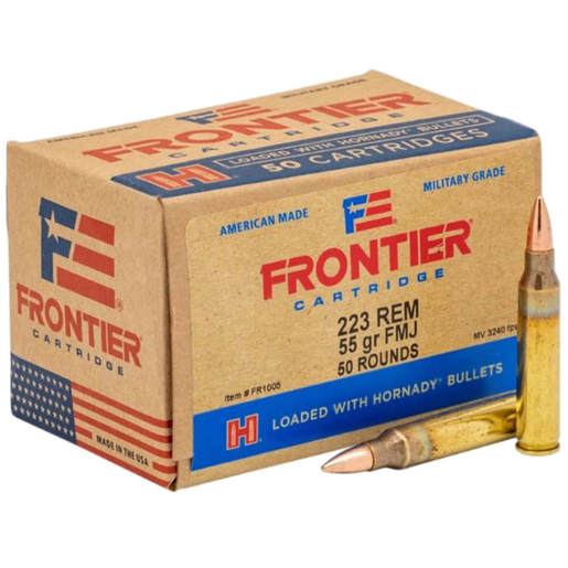 Hornady Frontier 223 Remington 55gr FMJ Rifle Ammo – 50 Rounds
