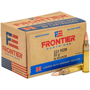 Hornady Frontier 223 Remington 55gr HP Match Rifle Ammo - 50 Rounds