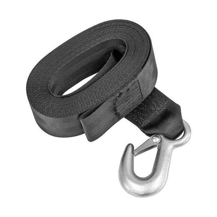 Fulton Winch Strap w/ Hook - Black 2in x 20ft Fulton Winch Strap w/ Hook - Black 2in x 20ft