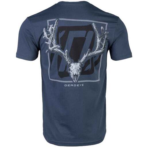 Deadeye Men's Fuzzy Buck Short-Sleeve Casual Shirt - Midnight Navy M