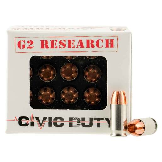 G2 Research Civic Duty 380 ACP 64gr CEP Handgun Ammo Ammo - 20 Rounds 20 Rounds Ammo