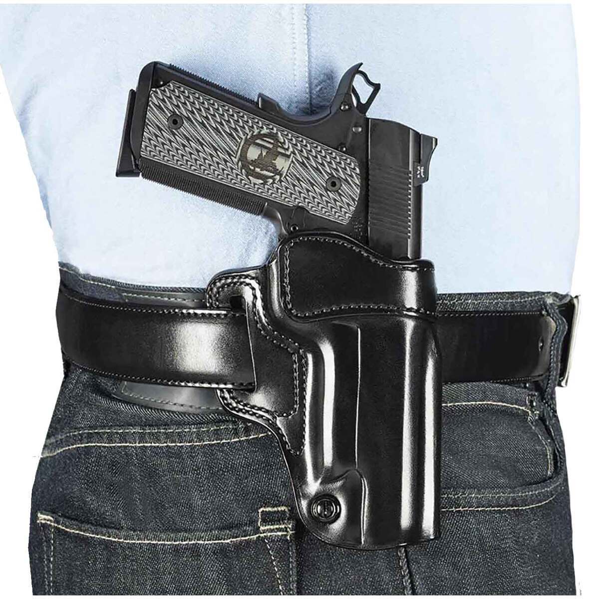Galco Avenger 5in 1911 Outside the Waistband Right Hand Holster - Black - Black Galco Avenger 5in 1911 Outside the Waistband Right Hand Holster - Black - Black