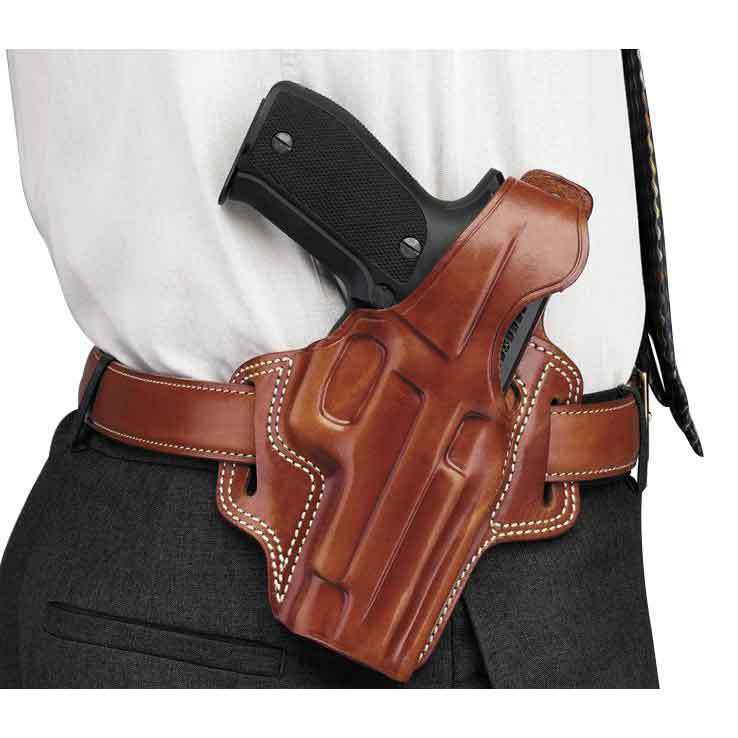 Galco Fletch 1911 Platform 5in Outside the Waistband Right Hand Holster - Brown Galco Fletch 1911 Platform 5in Outside the Waistband Right Hand Holster - Brown