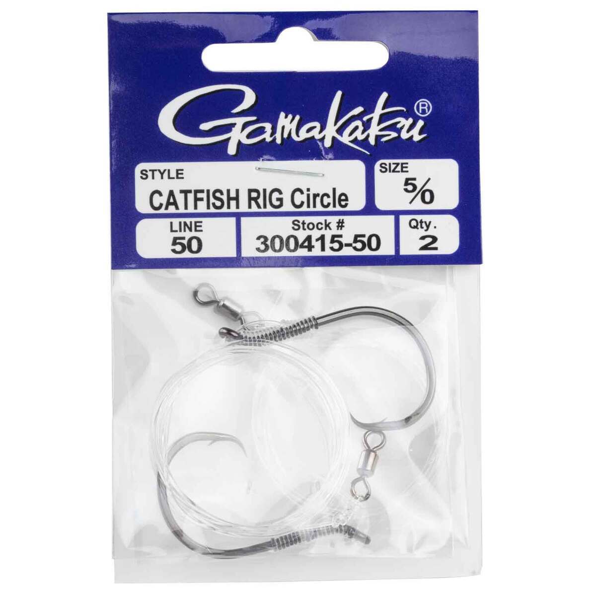 Gamakatsu Catfish Rig Circle Hook Rig - NS Black, 5/0 - NS Black 5/0 Gamakatsu Catfish Rig Circle Hook Rig - NS Black, 5/0 - NS Black 5/0