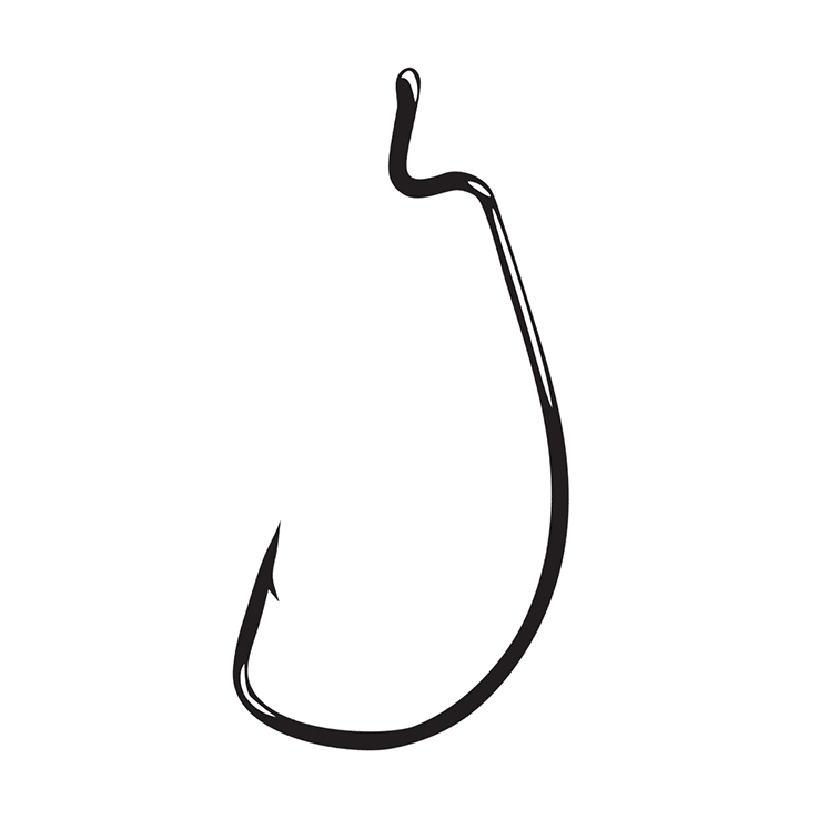 Gamakatsu Worm Hook EWG Offset - NS Black 1/0 Gamakatsu Worm Hook EWG Offset - NS Black 1/0