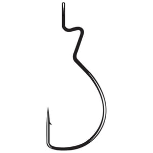 Gamakatsu Worm Hook Skip Gap - NS Black, Size 1/0, 6 Pack