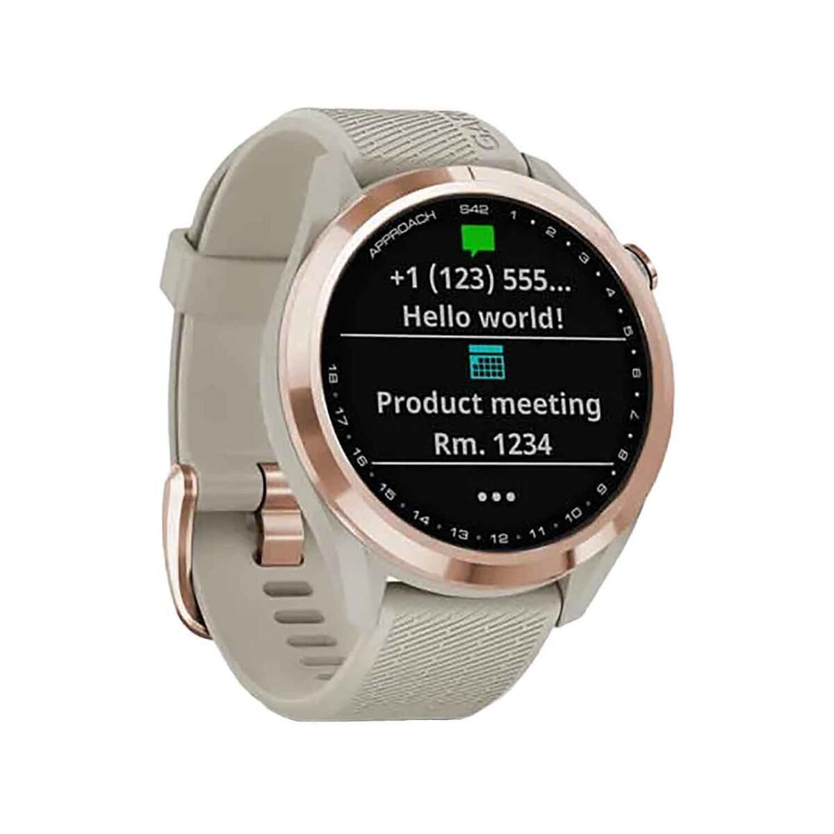 Garmin Approach S42 Golf GPS Watch - Rose Gold with Light Sand Band - Rose Gold Garmin Approach S42 Golf GPS Watch - Rose Gold with Light Sand Band - Rose Gold