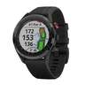 Garmin Approach S62 Golf GPS Watch - Black Ceramic Bezel with Black Silicone Band - Black Ceramic Bezel