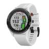 Garmin Approach S62 Golf GPS Watch - Black Ceramic Bezel with White Silicone Band - Black Ceramic Bezel