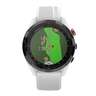 Garmin Approach S62 Golf GPS Watch - Black Ceramic Bezel with White Silicone Band - Black Ceramic Bezel