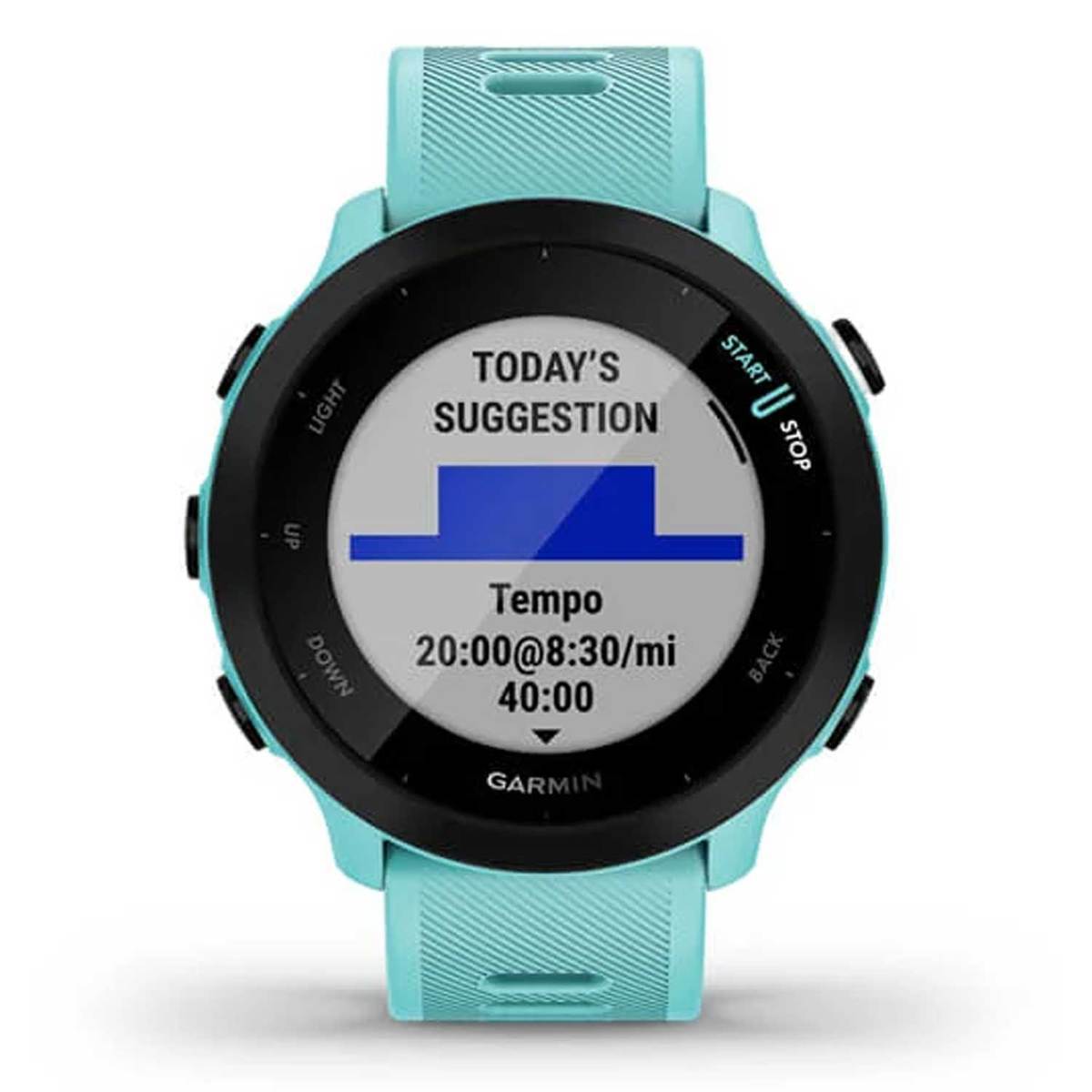 Garmin Forerunner 55 GPS Watch - Aqua - Aqua Garmin Forerunner 55 GPS Watch - Aqua - Aqua