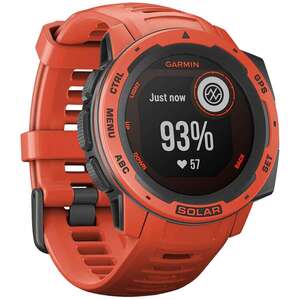 Garmin Instinct Solar GPS Watch - Flame Red