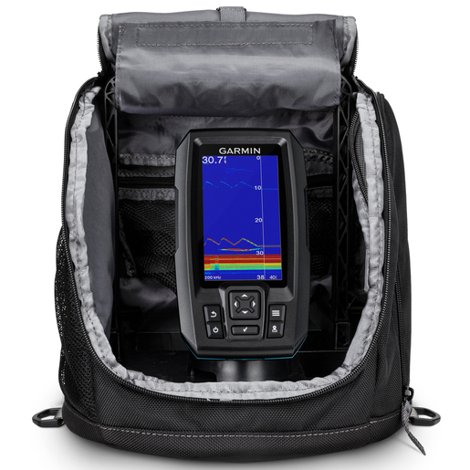 Garmin STRIKER Plus 4 Fish Finder Ice Fishing Bundle with Dual Beam-IF Transducer 4in