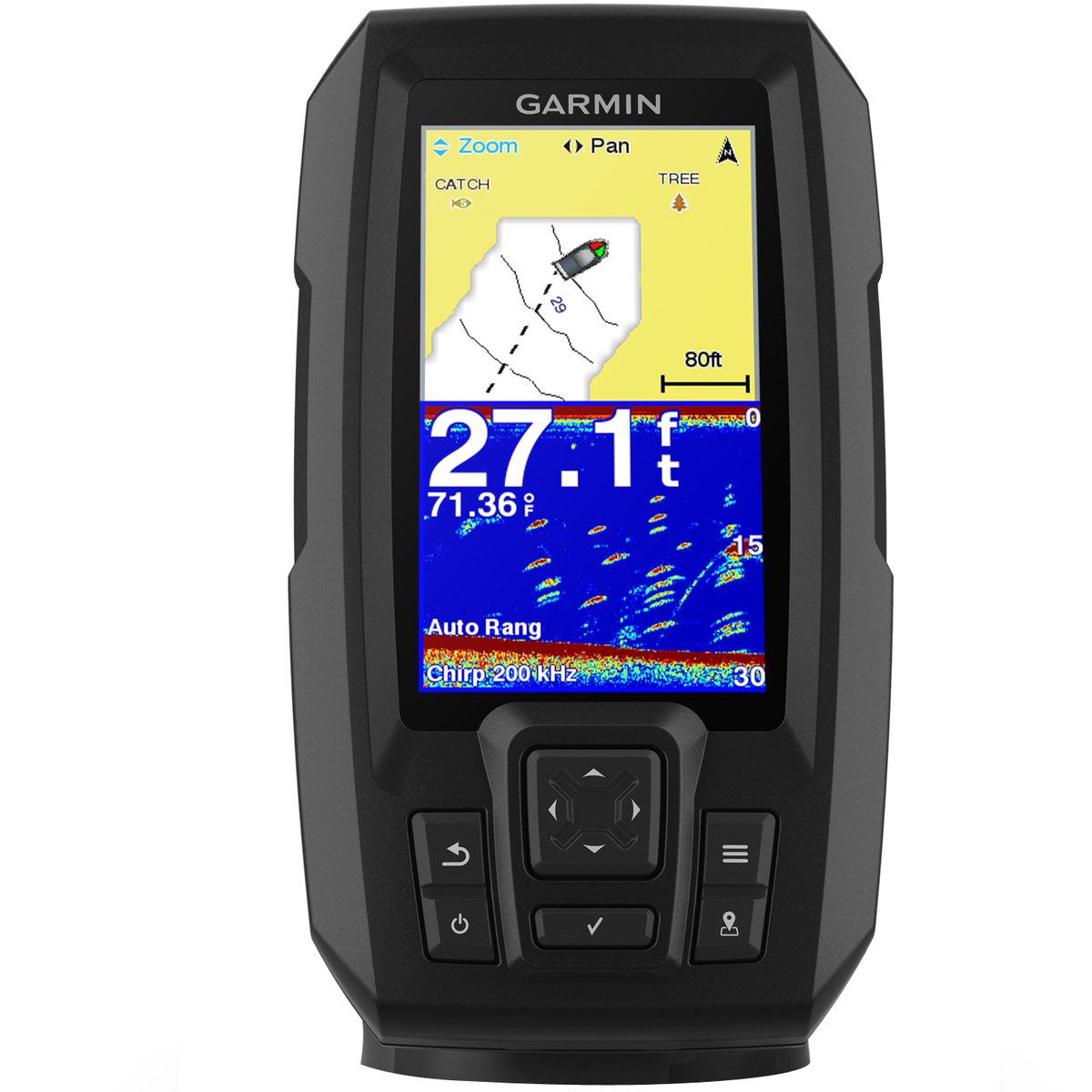 garmin striker fish finders 4cv with Transducer, 4" GPS Fishfinder with CHIRP Traditional and ClearVu Scanning Sonar Transducer and Built In Quickdraw Contours The intuitive user interface makes it simple to navigate to whatever feature you need Garmin STRIKER Plus 4 with