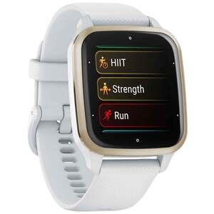 Garmin Venu Sq 2 GPS Watch - Cream Gold Bezel with White Case