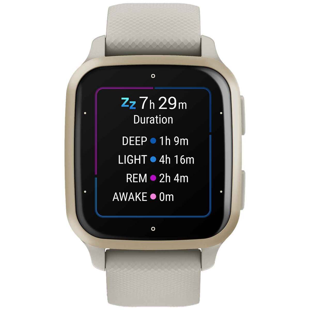 Garmin Venu Sq 2 Music Edition GPS Watch - Cream Gold Bezel with French Gray Case - Cream Gold Garmin Venu Sq 2 Music Edition GPS Watch - Cream Gold Bezel with French Gray Case - Cream Gold