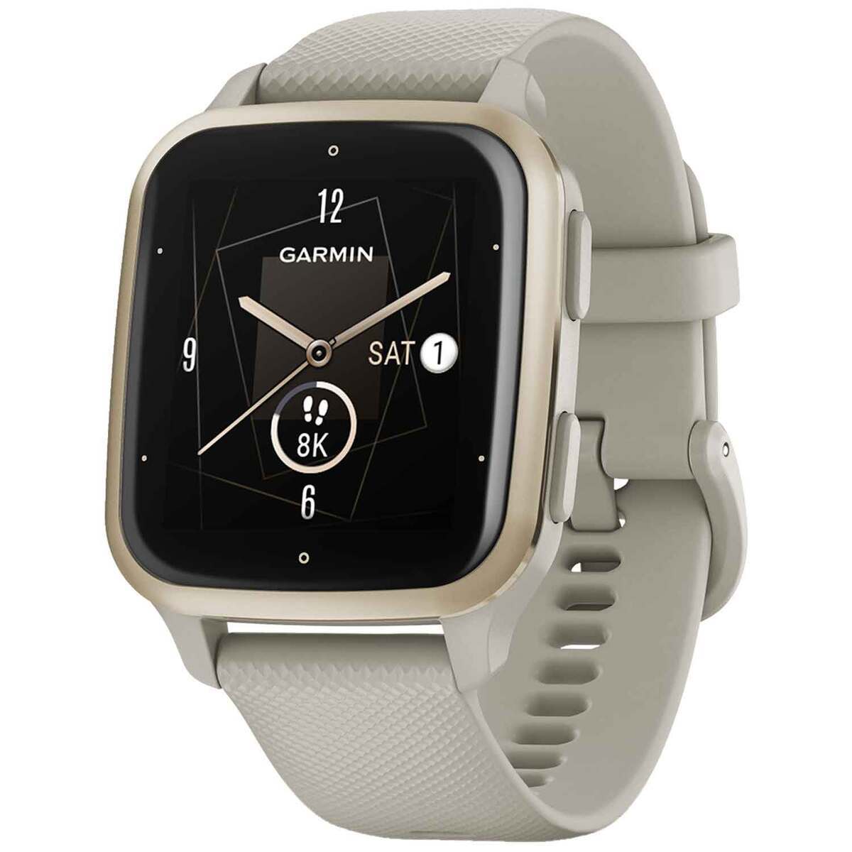 Garmin Venu Sq 2 Music Edition GPS Watch - Cream Gold Bezel with French Gray Case - Cream Gold Garmin Venu Sq 2 Music Edition GPS Watch - Cream Gold Bezel with French Gray Case - Cream Gold