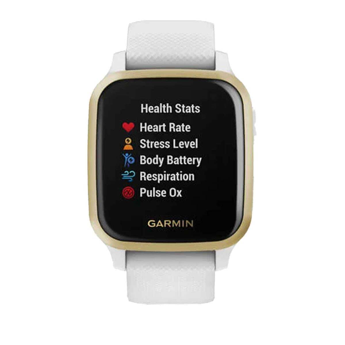 Garmin Venu Sq GPS Watch - White/Light Gold - White/Gold Garmin Venu Sq GPS Watch - White/Light Gold - White/Gold