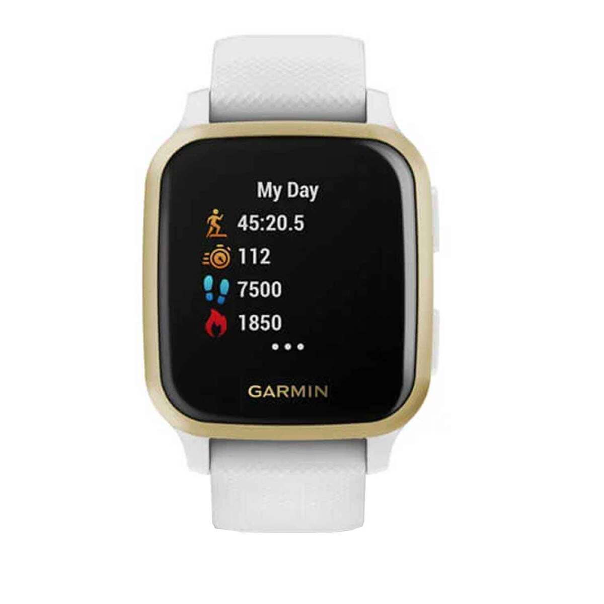 Garmin Venu Sq GPS Watch - White/Light Gold - White/Gold Garmin Venu Sq GPS Watch - White/Light Gold - White/Gold