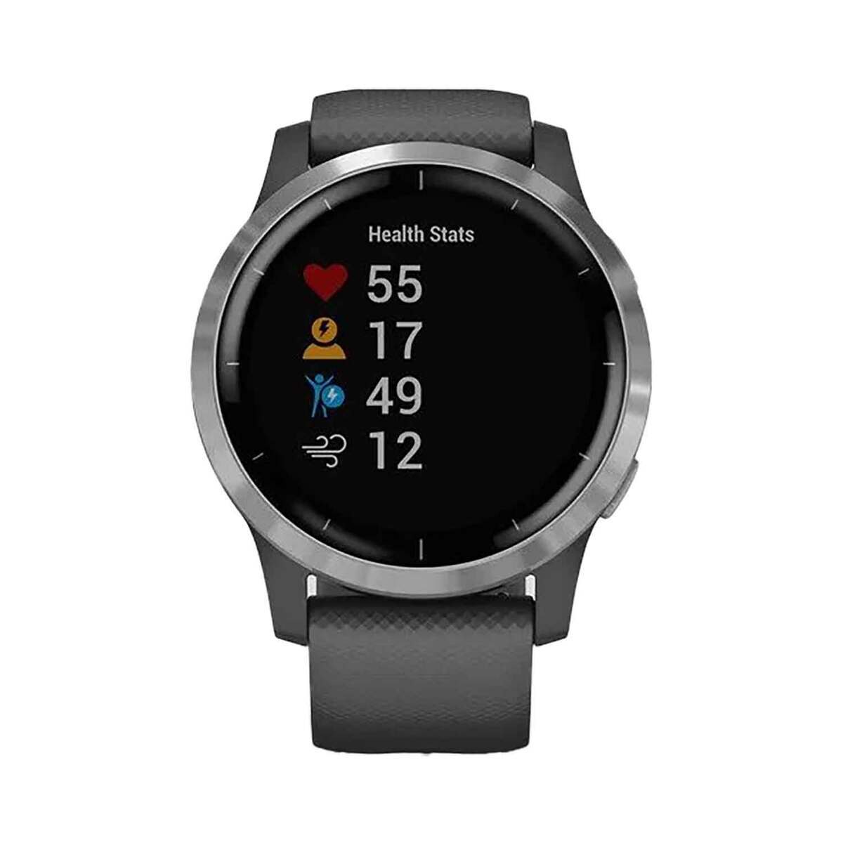 Garmin Vívoactive 4 GPS Smartwatch - Silver Stainless Steel Bezel with Shadow Gray Case Garmin Vívoactive 4 GPS Smartwatch - Silver Stainless Steel Bezel with Shadow Gray Case