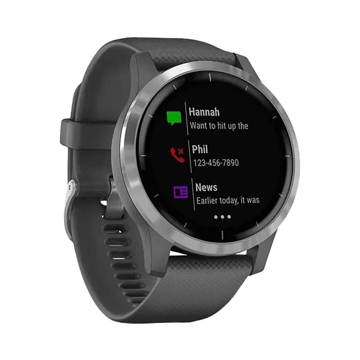 Garmin Vívoactive 4 GPS Smartwatch - Silver Stainless Steel Bezel with Shadow Gray Case Garmin Vívoactive 4 GPS Smartwatch - Silver Stainless Steel Bezel with Shadow Gray Case