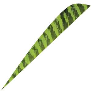 Gateway Feathers Parabolic 4in Barred Chartreuse Feathers - 50 Pack