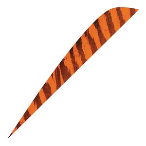 Gateway Feathers Parabolic 4in Barred Orange Feathers - 50 Pack