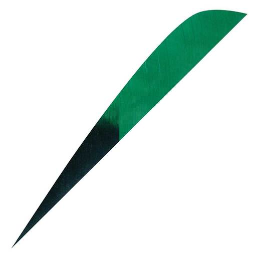 Gateway Feathers Parabolic 4in Kuro Green Feathers - 50 Pack - Green 4in
