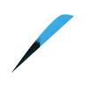 Gateway Feathers Parabolic 4in Kuru Blue Feathers - 50 Pack - Blue 4in