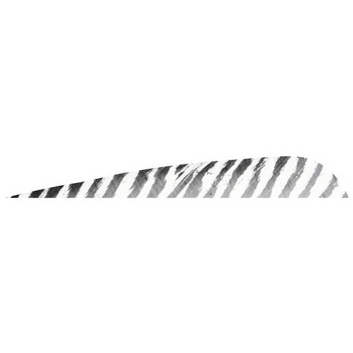 Gateway Feathers Parabolic 5in Barred White Feathers - 50 Pack - Barred White 5in