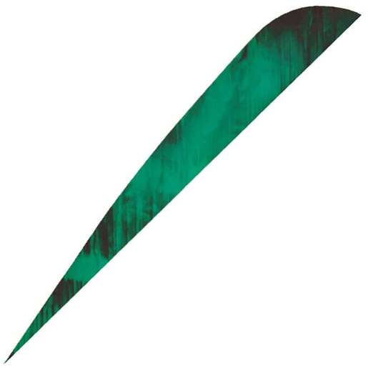 Gateway Feathers Parabolic Tre-Green 4in Right Wing Feathers - 100 Pack - Green 4in