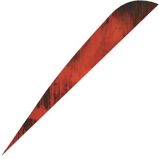 Gateway Feathers Parabolic Tre-Red 4in Right Wing Feathers - 100 Pack - Red 4in