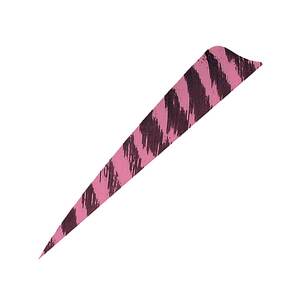Gateway Feathers Shield Cut 4in Barred Pink Feathers - 50 Pack