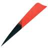 Gateway Feathers Shield Cut Kuro Red 4in Feathers - 50 Pack - Red / Black 4in