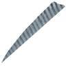 Gateway Feathers Shield Cut Barred Grey 4in Feathers - 50 Pack - Gray / Black 4in