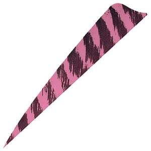 Gateway Feathers Shield Cut Barred Flo Pink 4in Feathers - 50 Pack