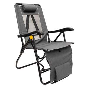 GCI Legz Up Lounger Chair - Heathered Pewter