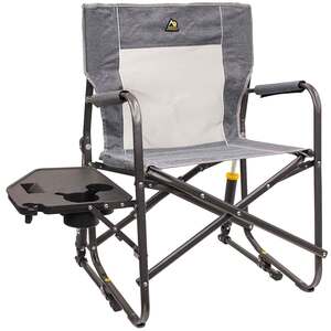 GCI Outdoor Freestyle Rocker with Side Table Camp Chair - Grey