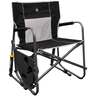 GCI Outdoor Freestyle Rocker XL with Side Table Camp Chair - Black - Black