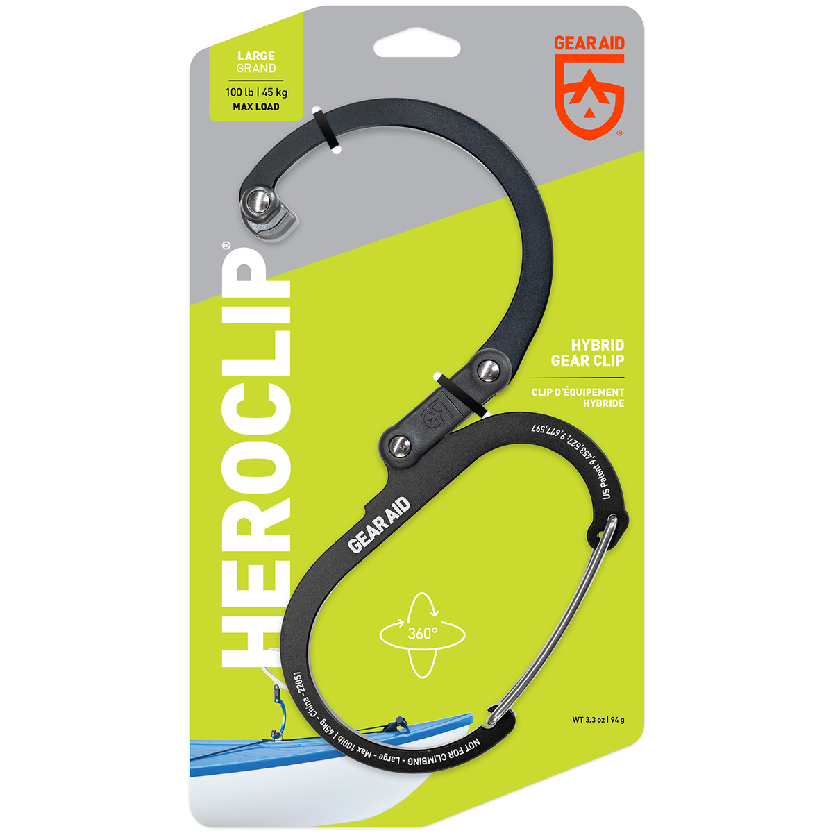 Gear Aid HeroClip Large - Stealth Black - Black 5.24in H x 4.1in W Gear Aid HeroClip Large - Stealth Black - Black 5.24in H x 4.1in W