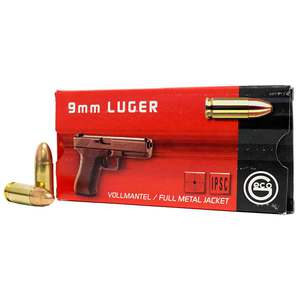 Geco 9mm Luger 124gr FMJ Handgun Ammo - 50 Rounds