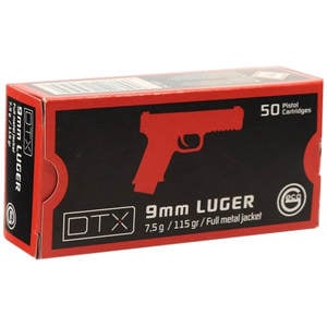 Geco DTX 9mm Luger 115gr FMJ Handgun Ammo - 50 Rounds