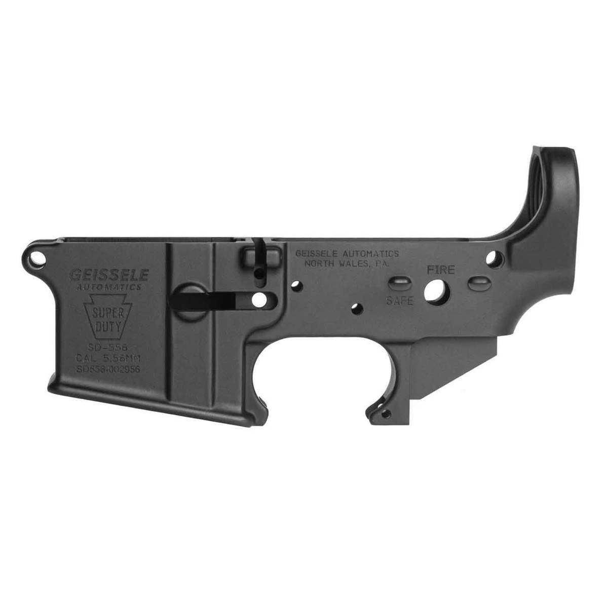 Geissele Automatics Super Duty Black Open Stripped Lower Receiver Geissele Automatics Super Duty Black Open Stripped Lower Receiver