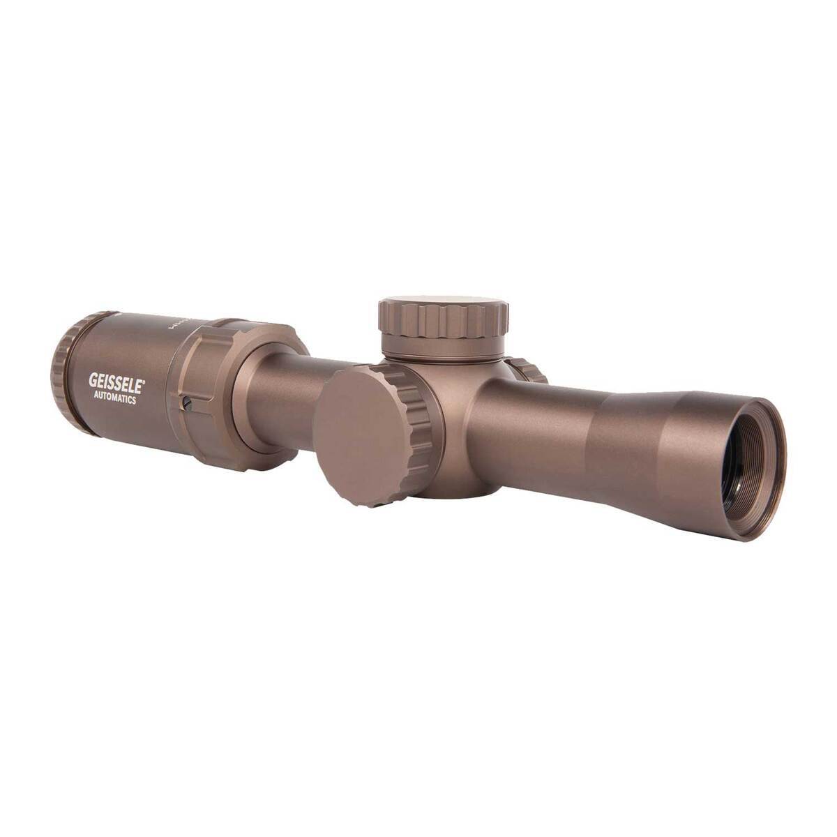 Geissele Automatics Super Precision 1-6x 26mm Rifle Scope - Illuminated DMRR-1 - Tan Geissele Automatics Super Precision 1-6x 26mm Rifle Scope - Illuminated DMRR-1 - Tan